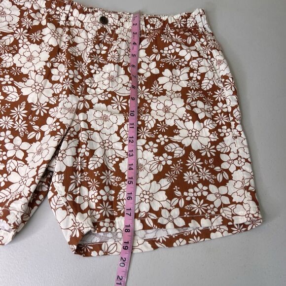 Gap Shorts Mens Large Multicolor Floral Linen Blend 7” Inseam Vacation Tropical - Picture 5 of 11